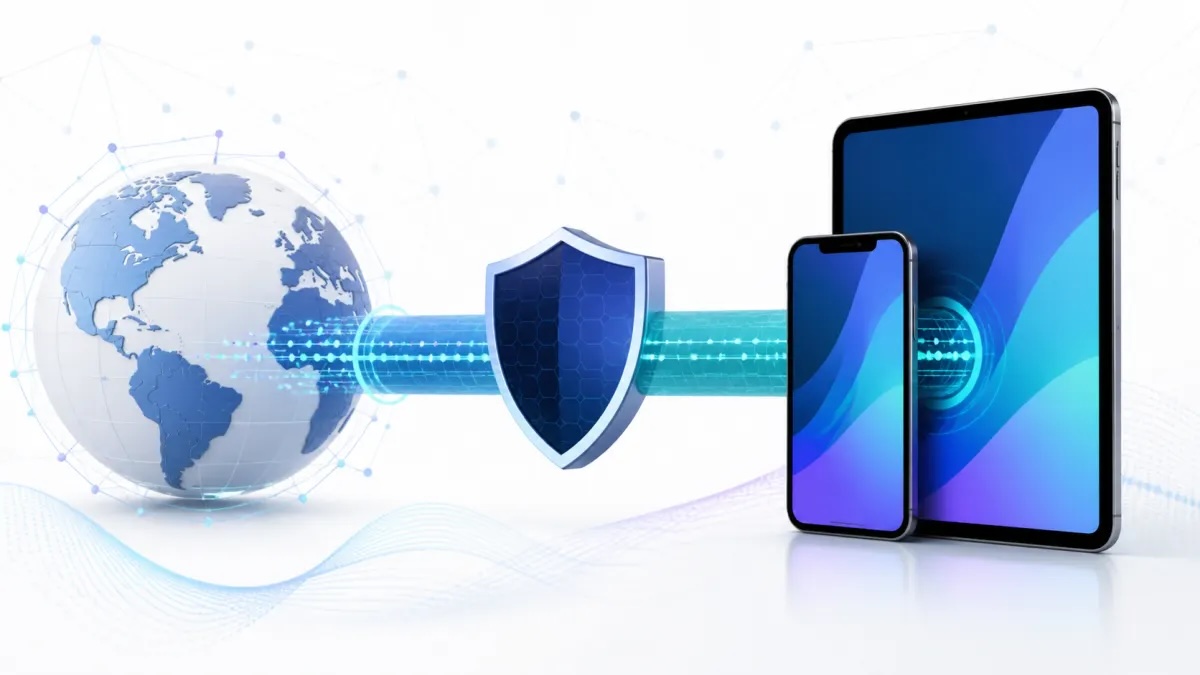 نمودار اتصال فیلترشکن آیفون و آیپد به اینترنت