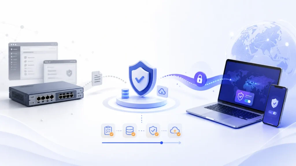 مهاجرت از سرویس قدیمی Kerio به اتصال امن روی لپتاپ و گوشی