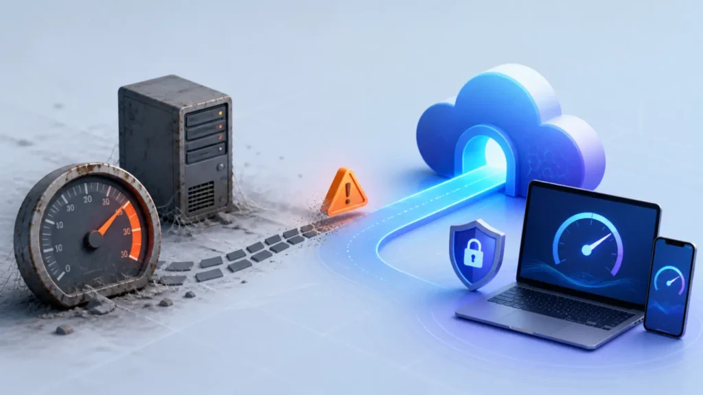گذار از سرویس قدیمی 4speed به اتصال امن و پایدار برای لپتاپ و گوشی