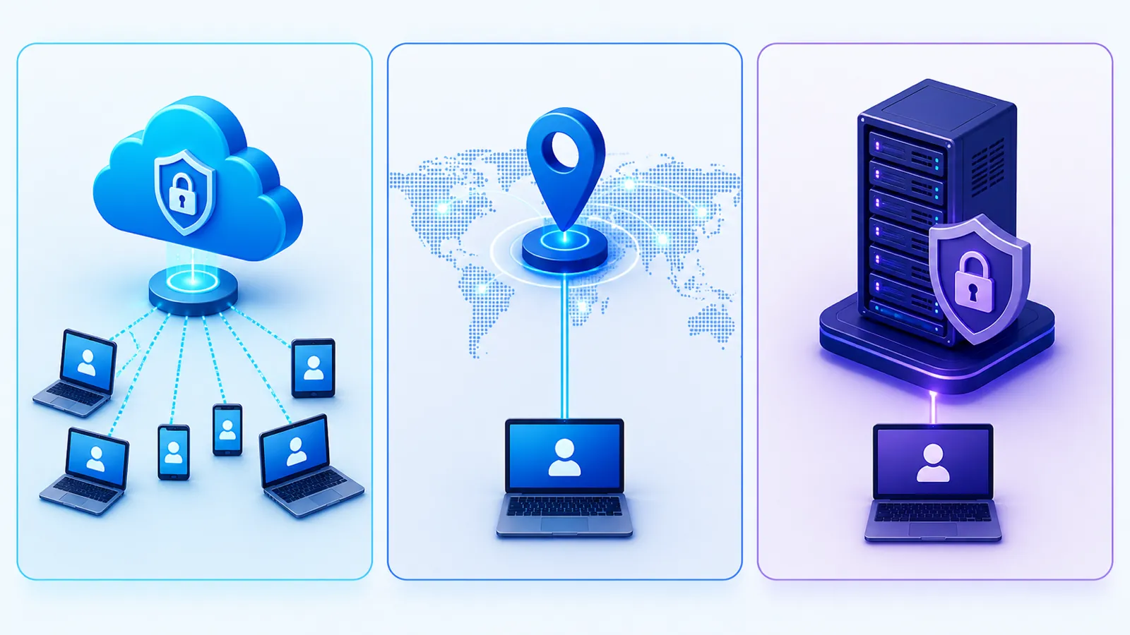 تفاوت ساختاری ویپیان اشتراکی، اتصال با آیپی ثابت و سرور اختصاصی